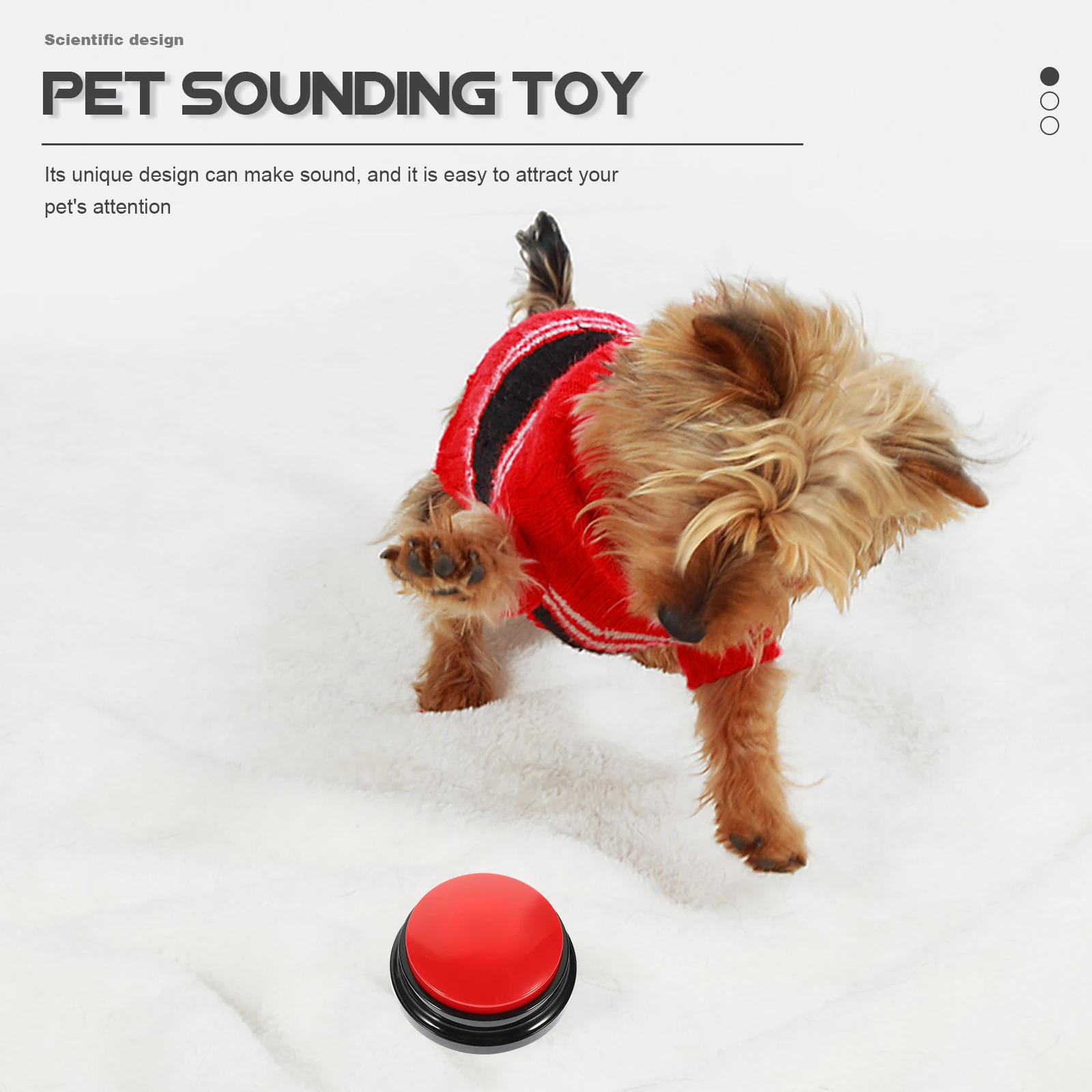 

Smart Interactive Dog Buzzer Recording Button Household Funny Pet Training Durable High-Grade Plastic Sound Making Pet Companion