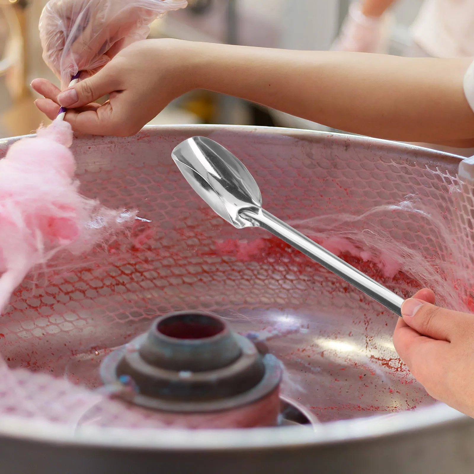 

Stainless Steel Sugar Spoon For Marshmallow Machine Multi-Function Metal Scoop Reusable Candy Tool Household Kitchen Supplies