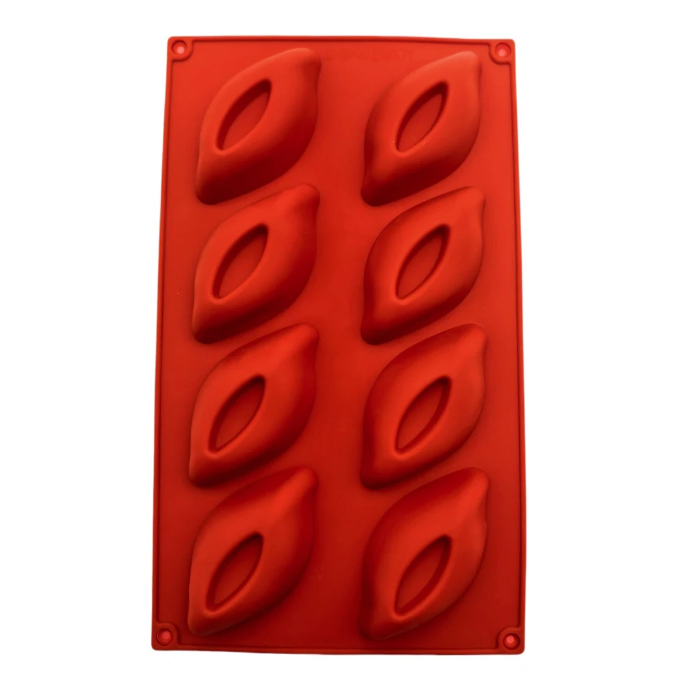 

Elliptical Lips Shape Silicone Mousse Cake Mold 8 Cavity 3D Oval Mouth Pudding Dessert Chocolate Mold DIY Ice Cube Baking Tools