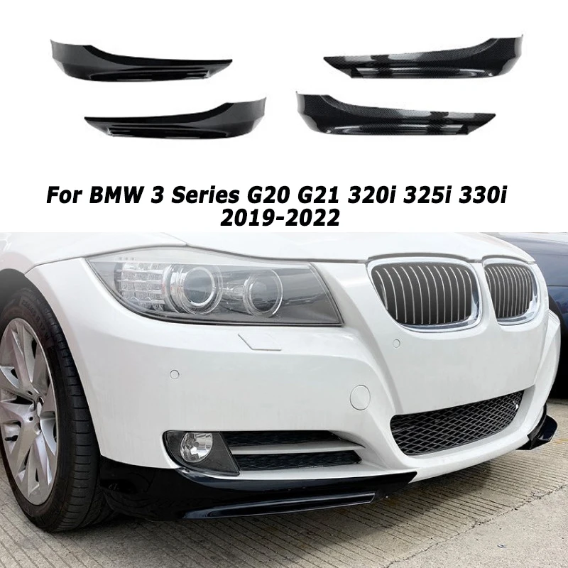 Car Front Bumper Wrap Corner for BMW 3 Series E90 E91 LCI 320i 330i 2009-2012 Diffuser Tuning Parts Aftermarket Car Accessories