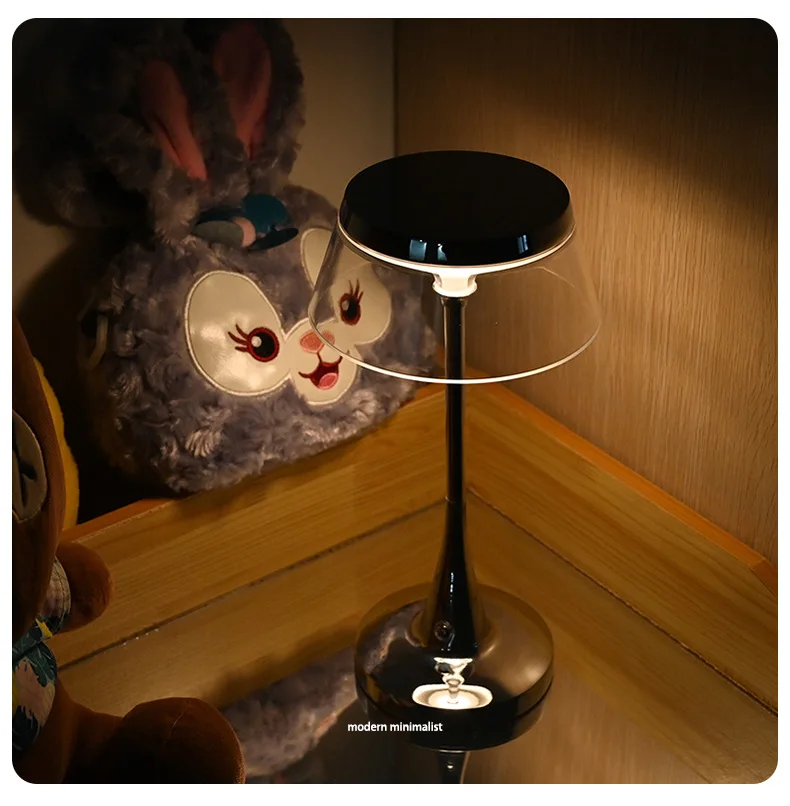 

Modern Minimalist Rechargeable Desk Lamp Suitable for Light Luxury Living Room Bedroom Decoration Desktop Atmosphere Desk Lamp