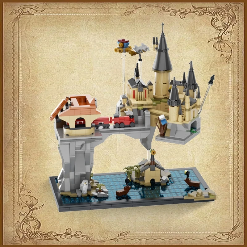 MOC Bricks City Creative Medieval Magic Castle Series School Architecture Model Building Blocks Gifts Toys Kid Adult Children