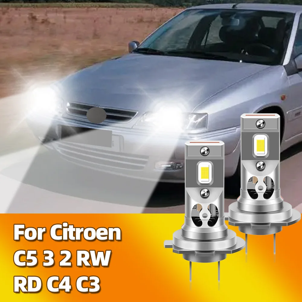 

For Citroen C5 3 2 RW RD C4 C3 Led Headlight Lamp Bulb Cars H7 Turbo 12V 300W CSP High Power Auto Headlamp 6000K High Low Beam