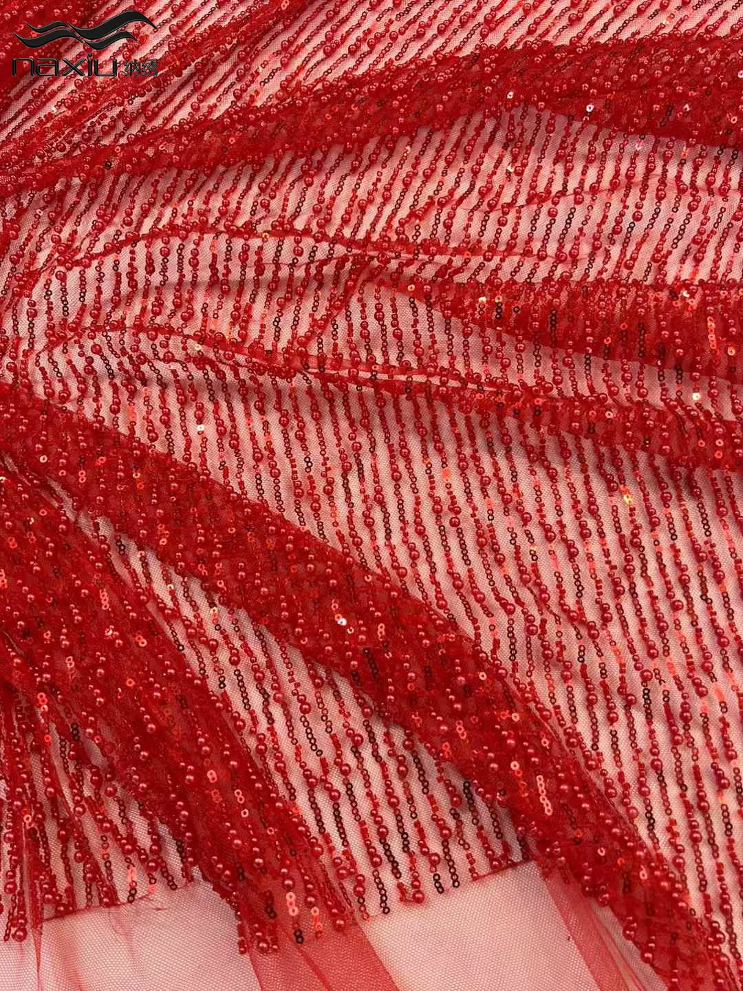 

Роскошная африканская кружевная ткань Madison с блестками и бусинами, 2026, высококачественный кружевной материал, французская нигерийская кружевная ткань для свадебного платья