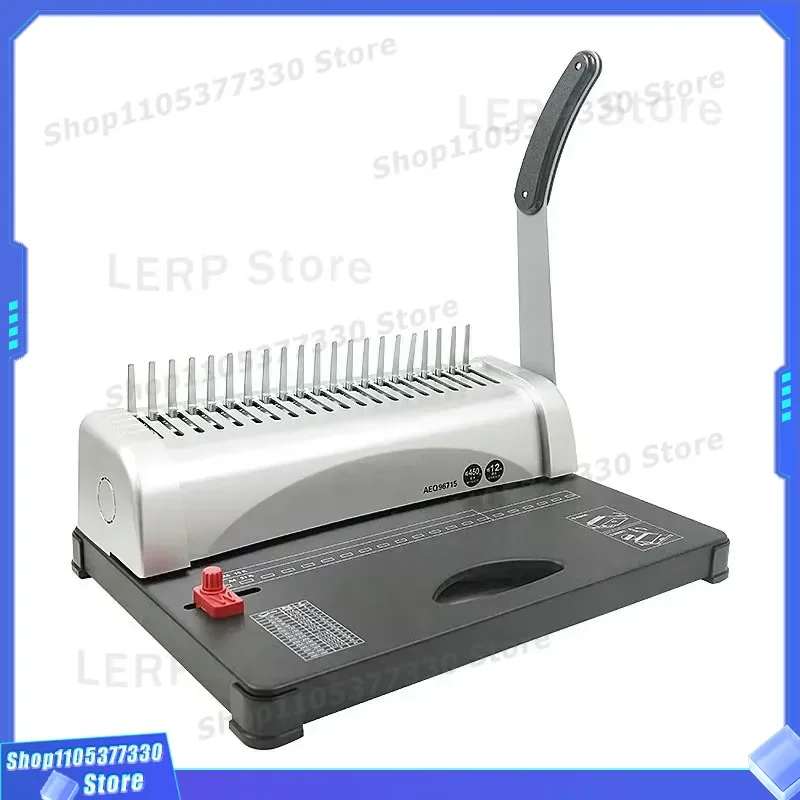 21 Hole Manual Book Binding Machine Perfect Loose Leaf Binder for Office Equipment Heavy Duty Paper Puncher Tool Manual 21