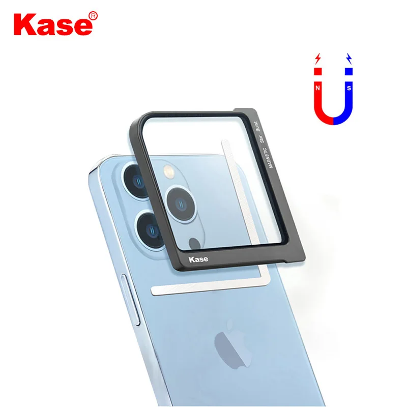 Kase المغناطيسي مربع PL/ND/ستار انفجار/خط أزرق/أسود ضباب/مرشح الليل الطبيعي مع التصحيح المغناطيسي للهواتف الذكية