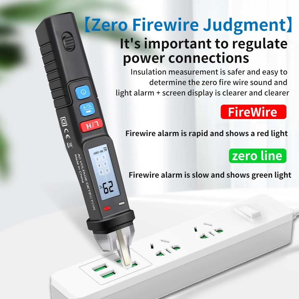 SK-02D Non-Contact Voltage Detector Electrical Pen AC Voltage Tester Smart Breakpoint Finder 12/48-1000V