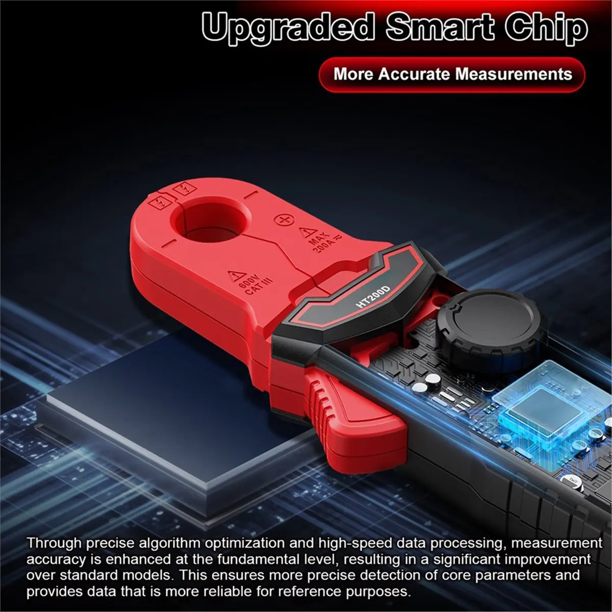 【CYBER MONDAY】Digital Clamp Meter AC DC Current Voltage Tester Multimeter for HVAC Automotive Electrical Maintenance HT200D Test