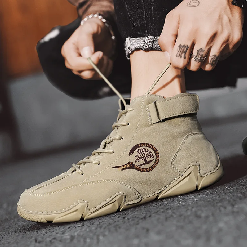 Men Casual Shoes Short Boots Outdoor Leisure Ankle Boots Fashion Trend Customizable Comfortable Breathable Durable Non Slip