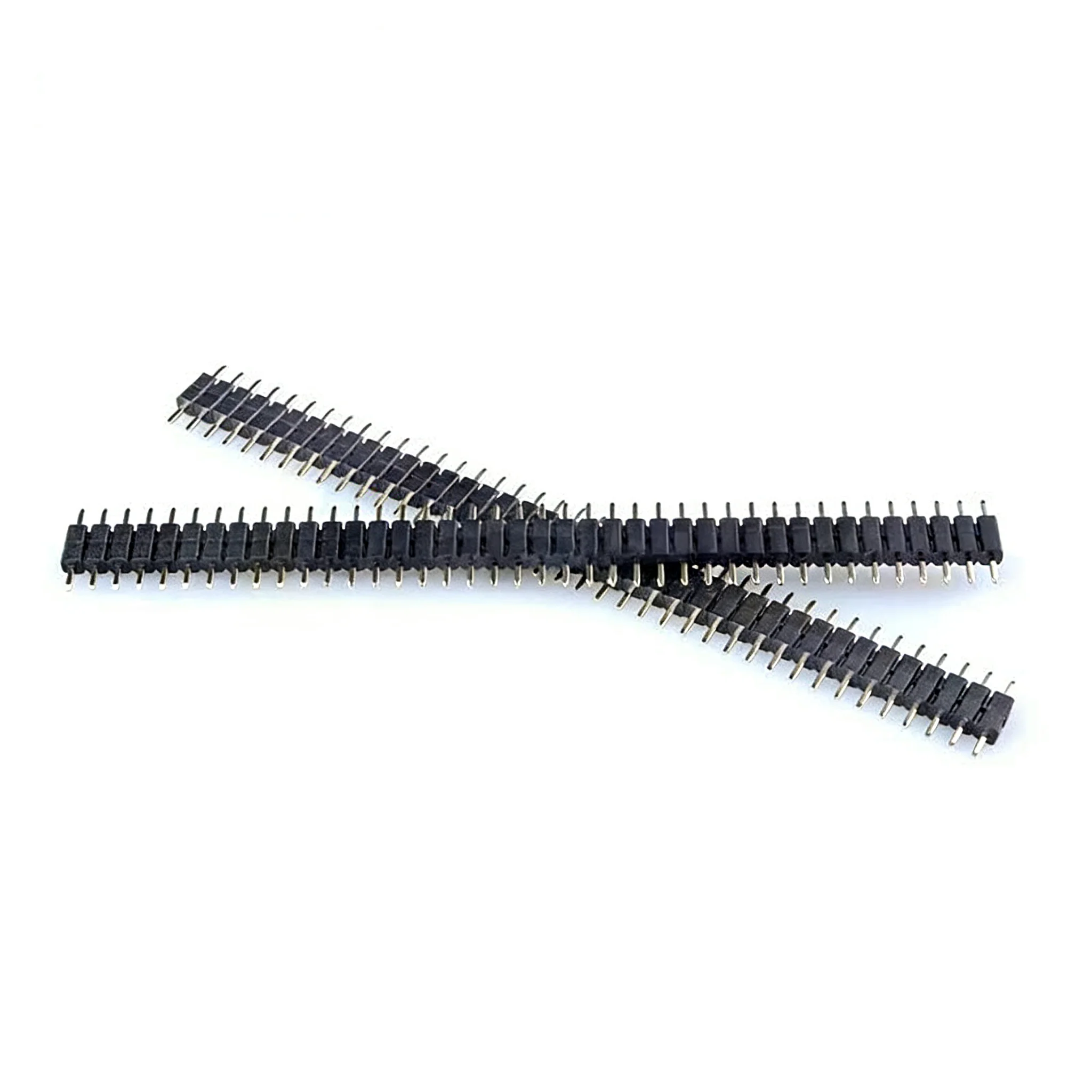 Gold-Plated Double-Plastic Row Pins 1*40P,Single-Row Spacing 2.54, Pin Length 11.6MM, Double-Plastic In The Middle