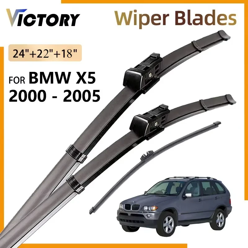 3x Front Rear Wiper Blades Set for BMW X5 E53 2000-2005 2004 2003 2002 2001 Car Accessories Windshield Windscreen Window Brushes