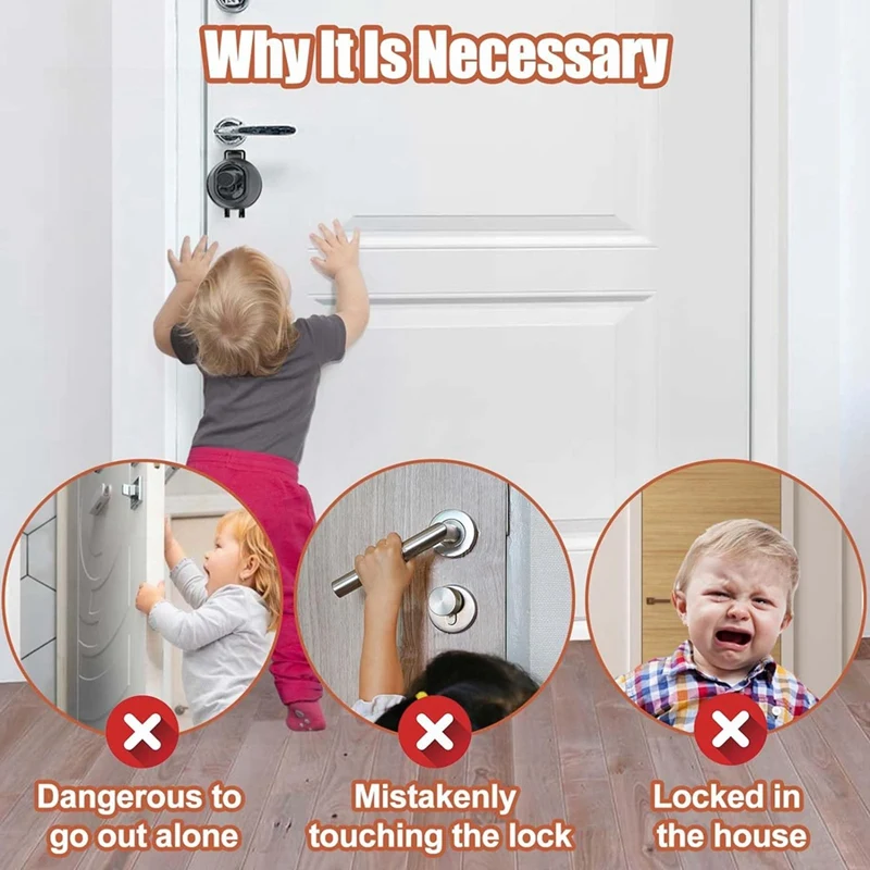 4 Pack Deadbolt Child Safety Lock, Child Proof Deadbolt Cover, Door Safety Deadbolt Lock For Kids