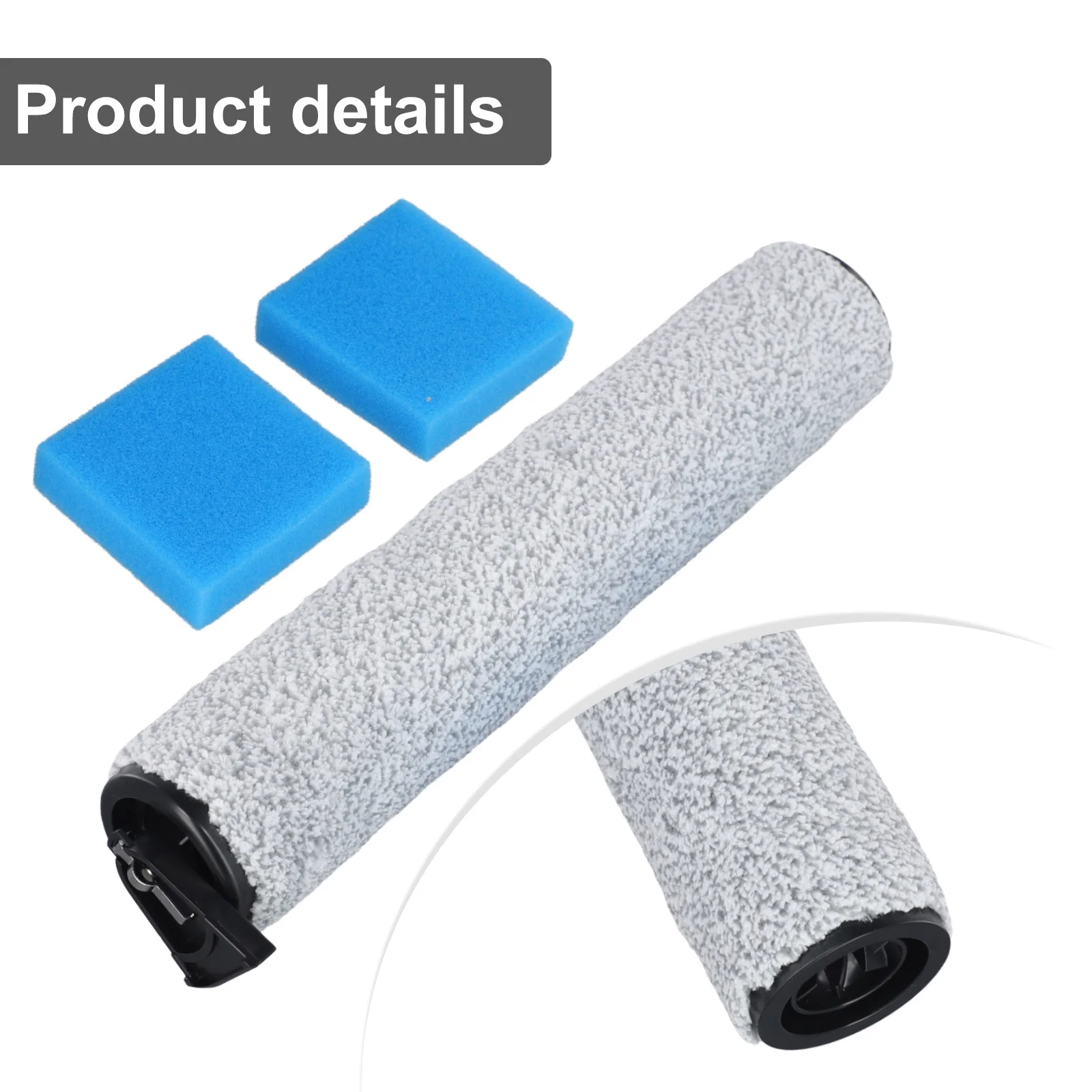 Floor Cleaning Tool Sponge Brush Roller Quiet Operation Reduces Dust Penetration High Density Microfiber Sponge Menage