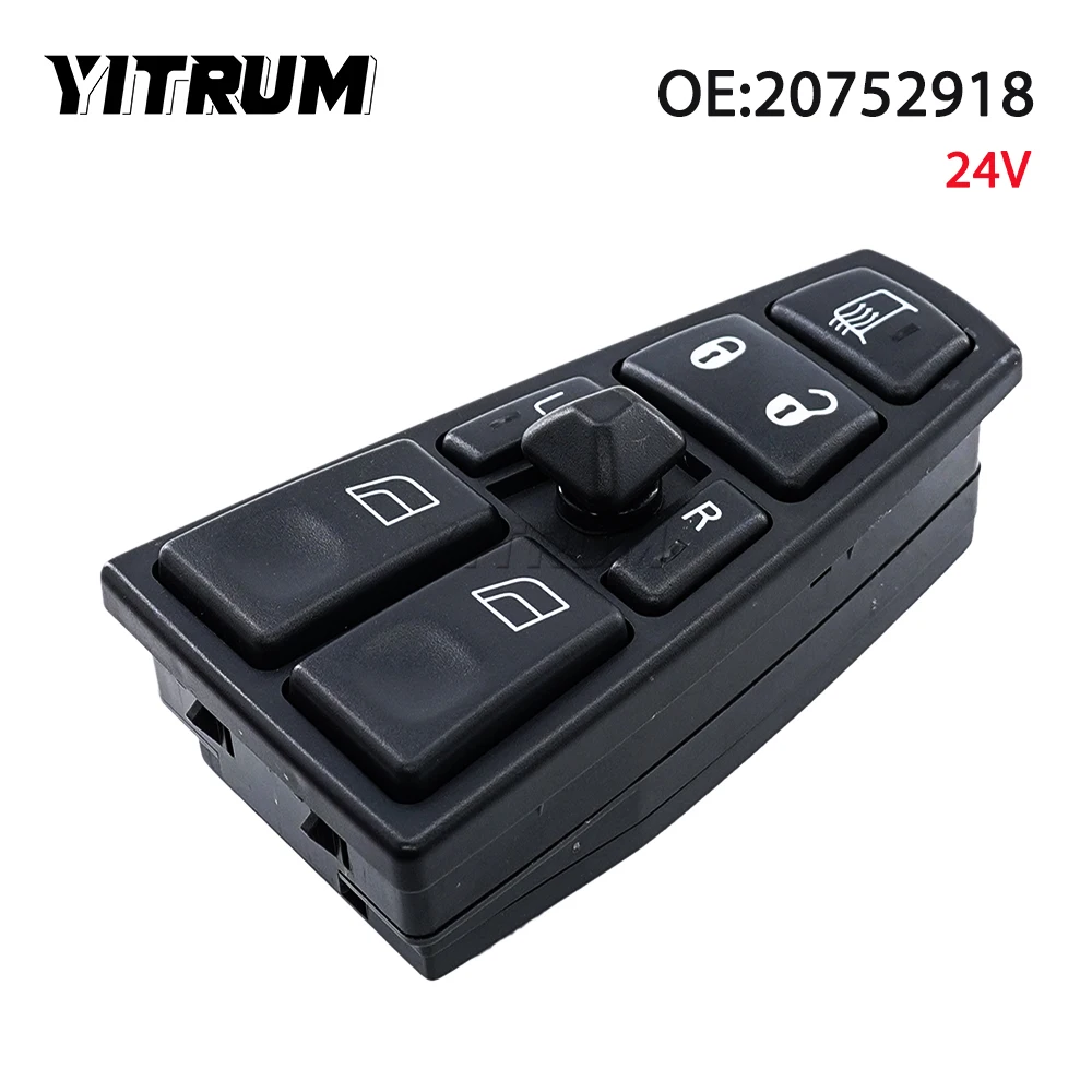 YITRUM 20752918  Window Control Switch For VOLVO FH12 FM12 FM9 FH FM VNL 21277587 20568857 21354601 20953592 20455317 20452017