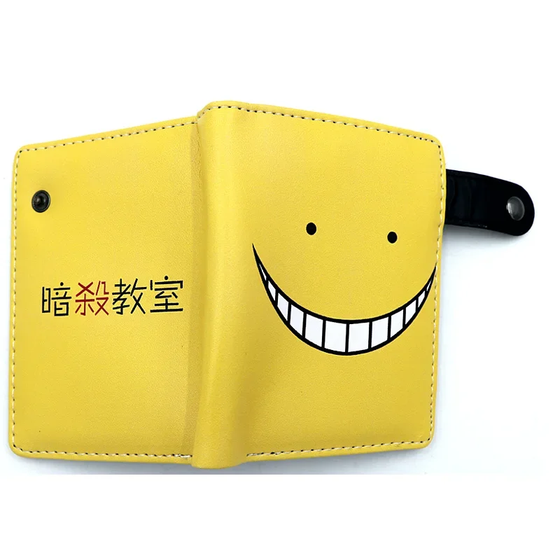 Cartera corta de Anime Assassination Classroom Korosensei para hombre, monedero