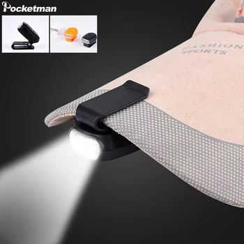 Portable 3*LED Headlamp 90 Degree Rotatable Clip-on Hat Light Hands Free Bright Cap Light Headlight for Camping Fishing Hunting