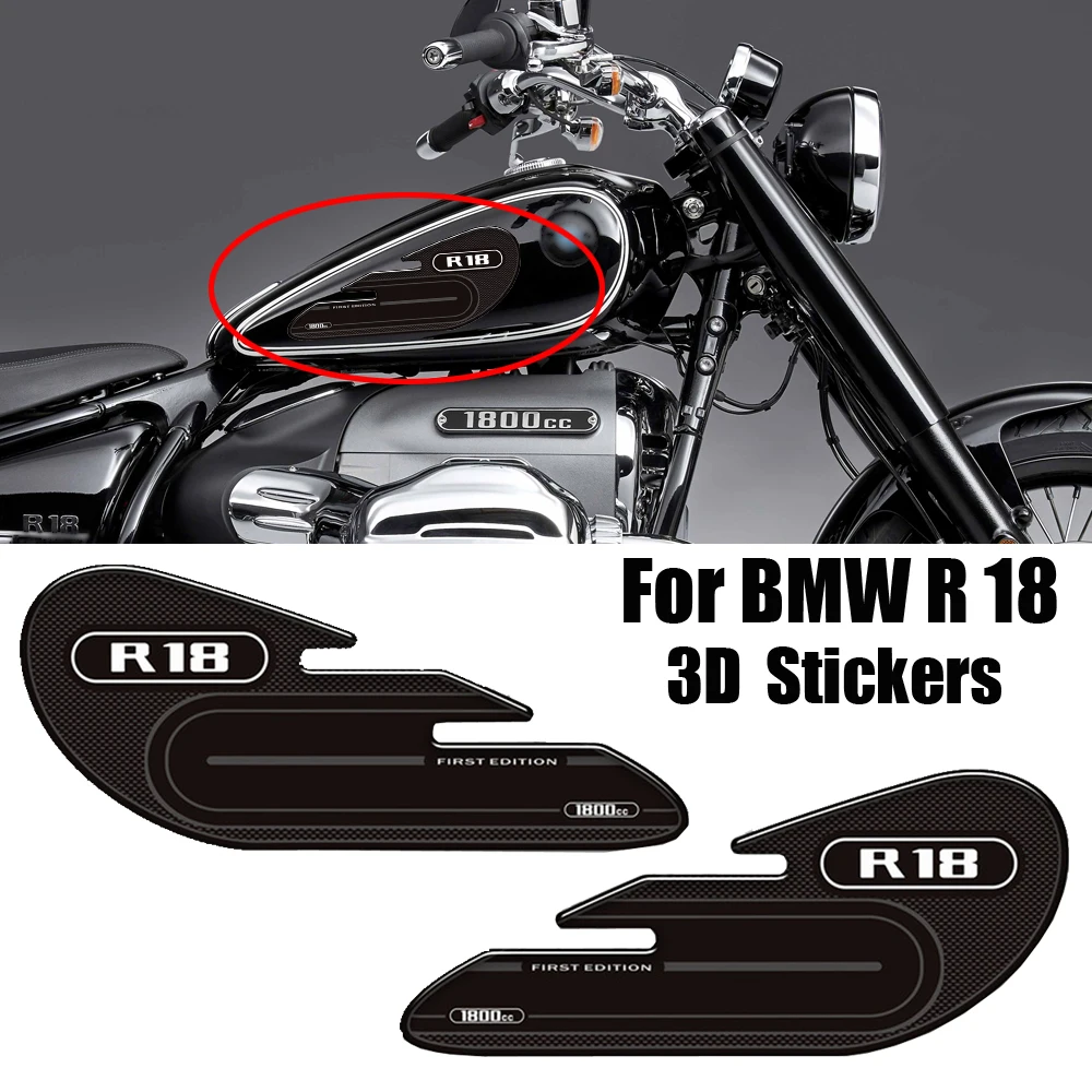 Motorcycle Tank Grips Pad Protector Stickers Decals Gas Fuel Oil Kit Knee For BMW R 18 R18 1800 CC 1800cc 2020 2021 2022