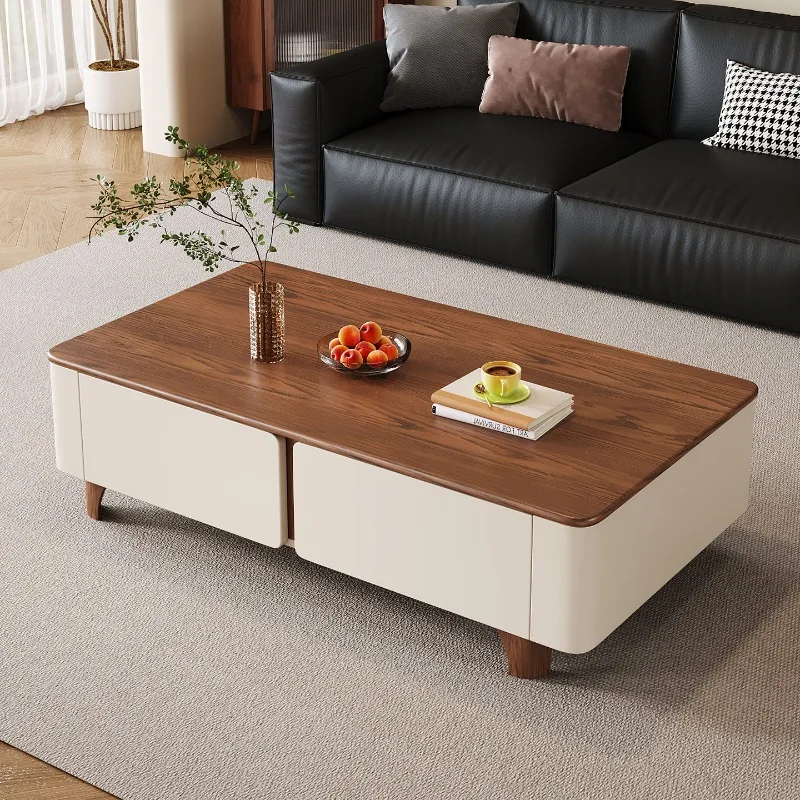 Modern Luxury Side Table Living Room Storage Kitchen Organizer Drawers Moving Coffee Table Writing Mesas Bajas Home Furniture