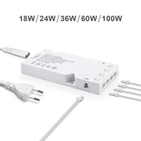 4/6/10 Dupont Ports Centralized Power Supply 12V DC for LED Strip/ LED Bar Lamp Power Adapter US EU Plug Transformer 2A 3A 5A 8A