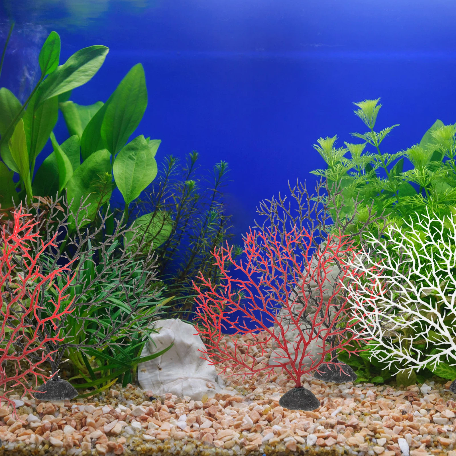 

5Pcs Natural Look Simulated Coral Tree Resin Ornament Fish Tank Landscape Decor Aquarium Hideaway