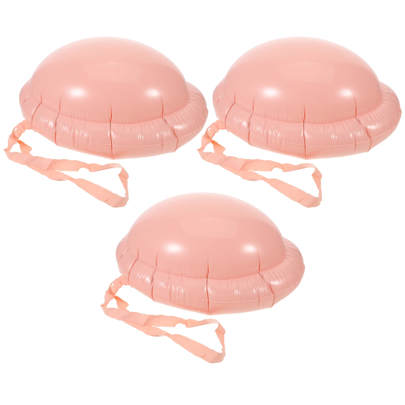 

3pcs Christmas Costume Props Inflatable Fake Pregnant Suit Realistic Wearable Pvc Belly For Santa Party Cosplay - Fake Belly