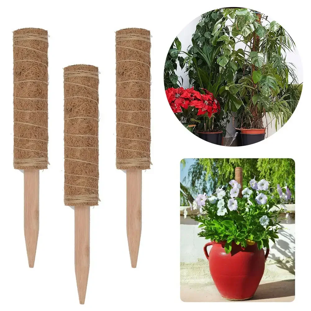 1PC 30/40/50cm Moss Pole for Indoor Climbing Plants Creepers To Grow Upwards Plant Support with Garden Ties Plant Accessories