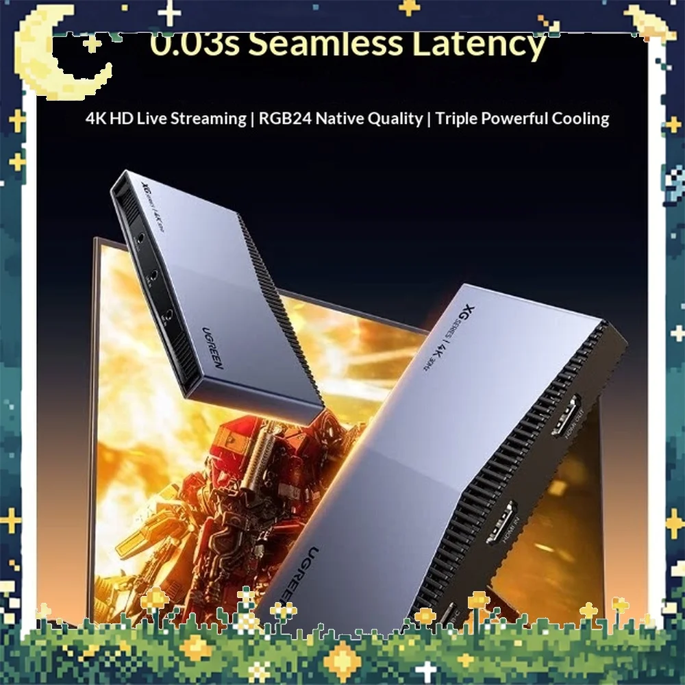 UGREEN XG501-65518 HDMI Video Capture Card FPGA RGB24 Direct Recording for Camera PC Streaming