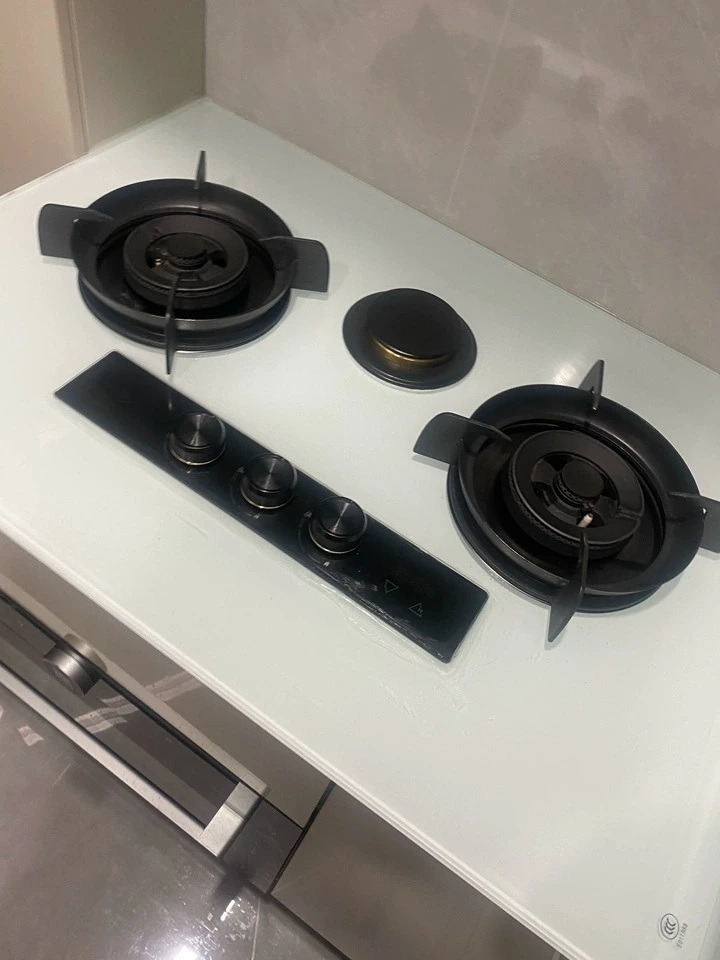 Custom Kitchen 5.2KW Premium Built-in Cooktop 3-Burner Copper Flame Failure Protection Panel-Ready