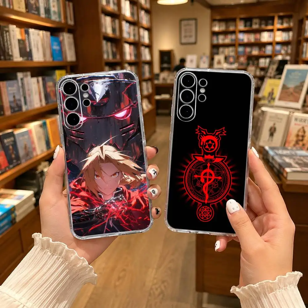Hot anime F-Fullmetal Alchemist Phone Case For Samsung S25,S24,S21,S22,S21,S20,S10,S9Ultra,Plus,Fe,Lite Transparent Cover