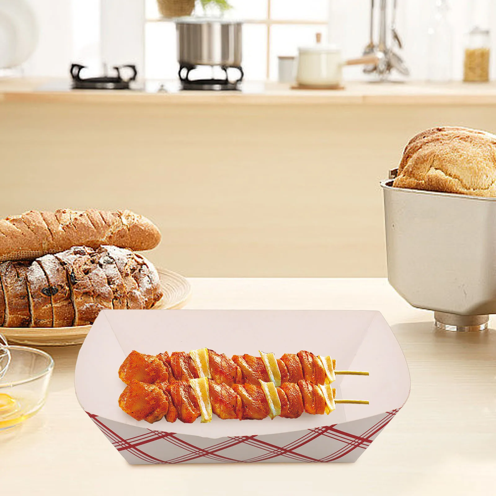 

20Pcs Paper Box for Hot Dogs Chicken Wings Snack Wrapping Container Food Packaging Hot Dog Holder Sushi Container