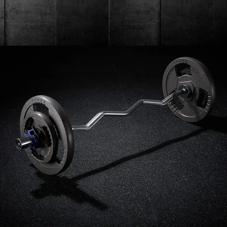 Professional Training 17.3Lb 20Kg Gym Fitting Equipment Weightlifting Curl Barbell Bar Powerlifting Barbell Curl Bar Barbells