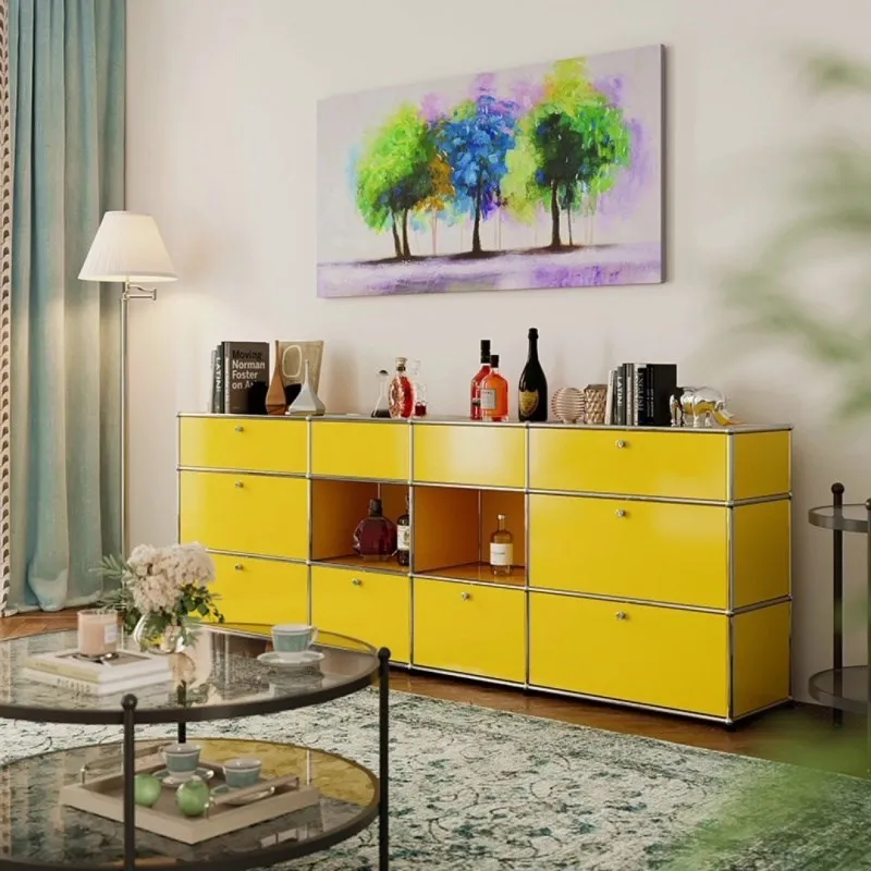 Storage Cabinet Locker Dresser Sideboards Living Room Cabinets Display Kitchen Cabinet 304 Stainless Steel Wooden Module Display