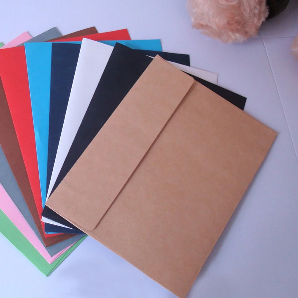 

40pcs Self-Adhesive Envelope Natural Paper Mini Envelopes For Wedding Shower Invitations Christmas Cards Stationery Office