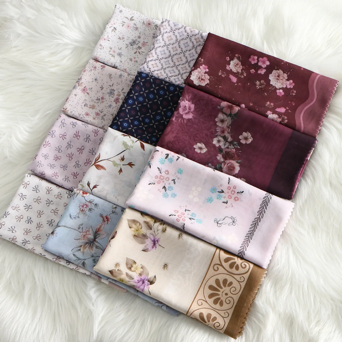 الأزهار المطبوعة موجة فسكوزي وشاح مربع الحجاب مسلم القطن الحجاب المرأة موضة ماليزيا منديل Foulard 110*110 سنتيمتر