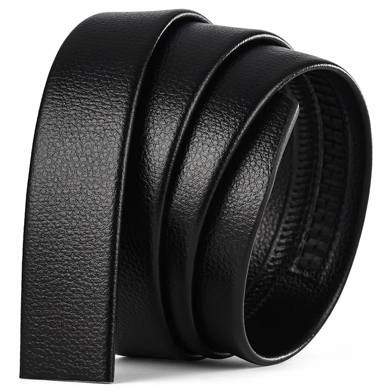 Men\'s waist belt, 3.5cm belt, with groove belt, cow belt, single belt, suitable for automatic buckle