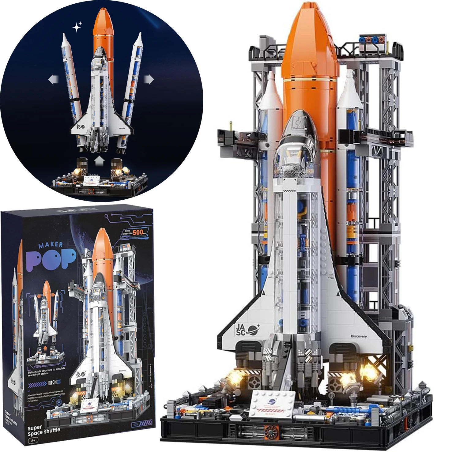 Jouets de navette spatiale, kit de construction aérospatiale STEM de 2226 pièces avec base de fusée, décoration de chambre unique pour les amateurs d'espace, cadeau idéal pour les enfants de 8 ans et plus