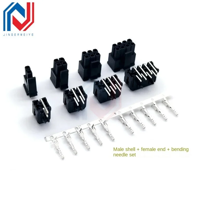 3.0mm Spacing Mx 3.0mm Connector Black Double Row Male Shell/Female Shell/Straight/Curved Needle/Terminal Set Plug-in Socket