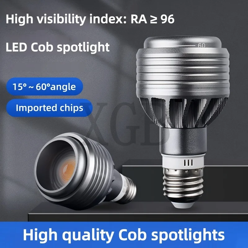 

E27 Zoom Spotlight Angle adjustment cobDimmable par20 7W 10W 12W LED light downlight dining/living room bar cafe LED spot light