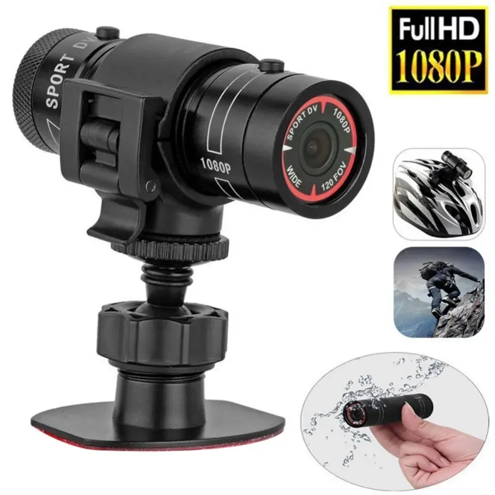 AliExpress NONE F9 Action Camera HD 1080P Bicycles Motorcycle Helmet Camera Bike Action Cam Outdoor Sports DV Vdeos Recorder DVR Car Dash Cam