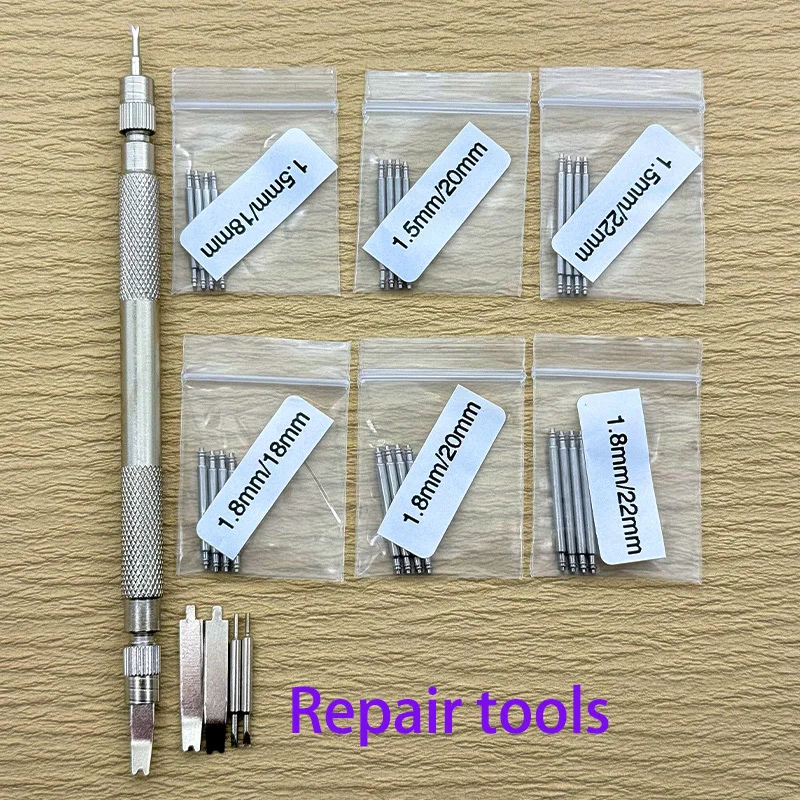Double-ended watch Repair Fork Watch Strap Case Repair Tool With 24PCS 18mm 20mm 22mm Spring Bar Watchmaker Repair Tools Set