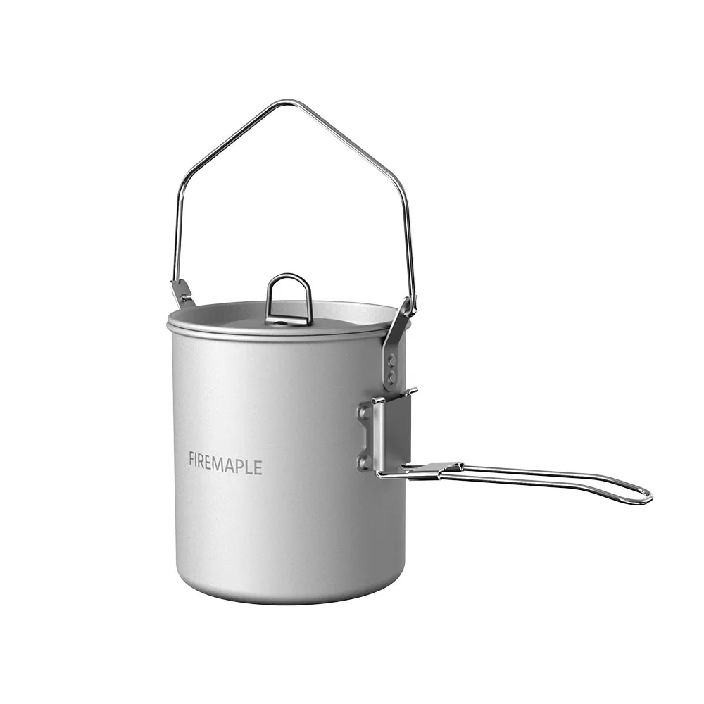Vuur Esdoorn Vorst 0.9l Aluminium Pot Camping Afneembare Opvouwbare Zelfsluitende Handgreep Draagbare Lichtgewicht 154G Voor Wandelen Trekking