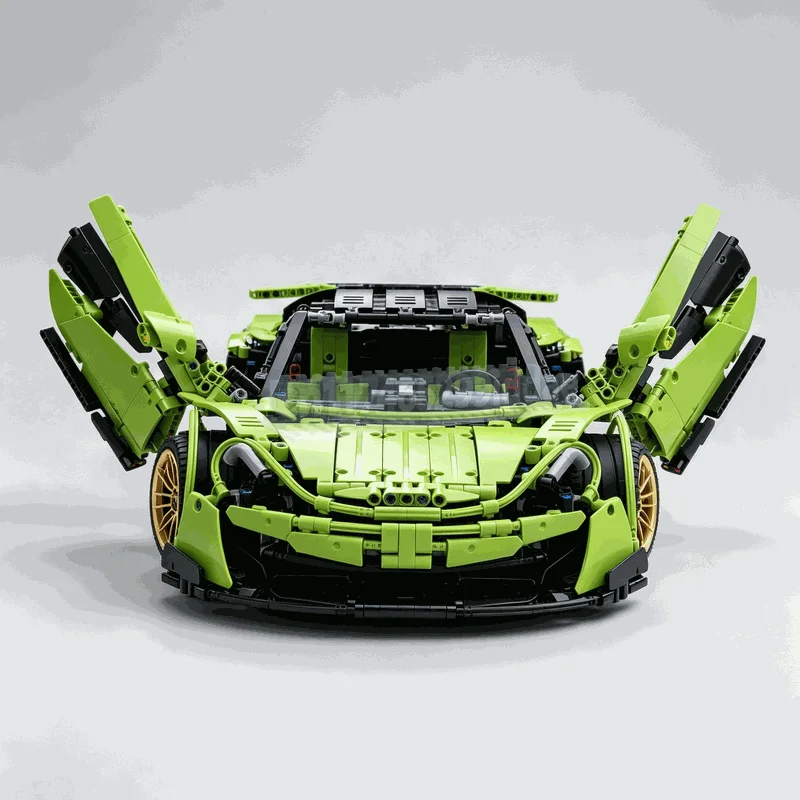 NEW 2688PCS Lime Green Super Sport Car Building Blocks Technical Vehicle Model DIY Assembly Toy Detailed Steering Display Gift