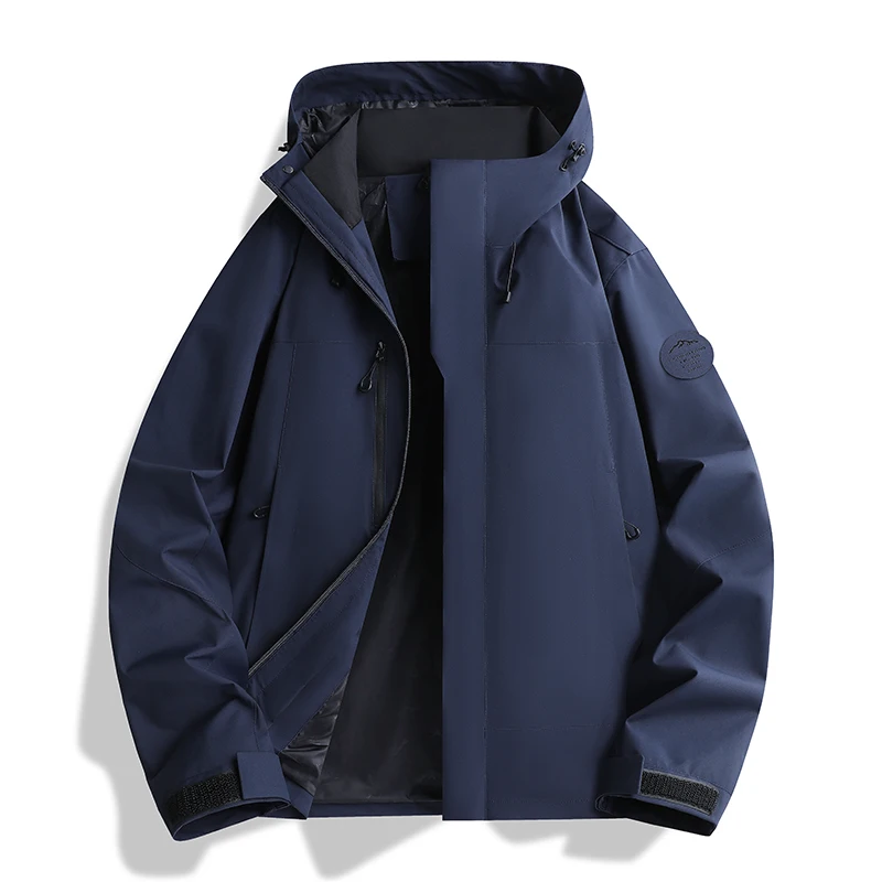 Men's Outdoor Hooded Windproof and Warm Jacket Sports and Leisure Multi Pocket Waterproof Mountaineering Couple Jacket