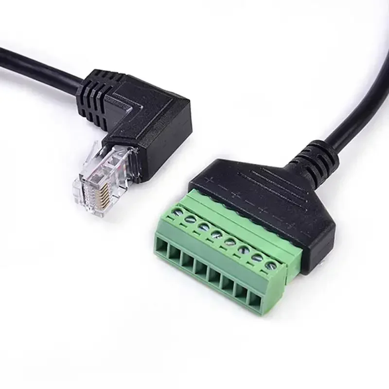 Rj45 To Screw Terminal Block 8p Connector Ethernet Rj45 Male Female To 8 Pin Screw Terminal Network Adapter Cable for CCTV DVR