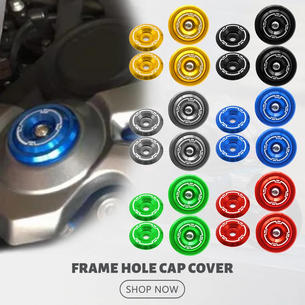 

Motorcycle Accessories Frame Hole Cap Cover With Screws Fairing Guard For Kawasaki Z900 Z 900 2017 2018 2020 2019 2021 Aluminum