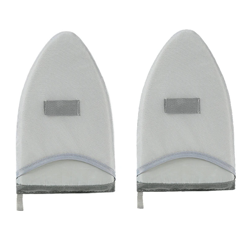 2Pcs Handheld Ironing Board Resistant Steamer Mitt  With Finger Loop Mini Ironing Board