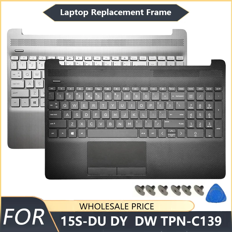 

Для HP 15S-DU 15S-DY 15S-DW TPN-C139 новая клавиатура SP RU США для ноутбука, упора для рук, верхняя подсветка, сменная клавиатура с тачпадом