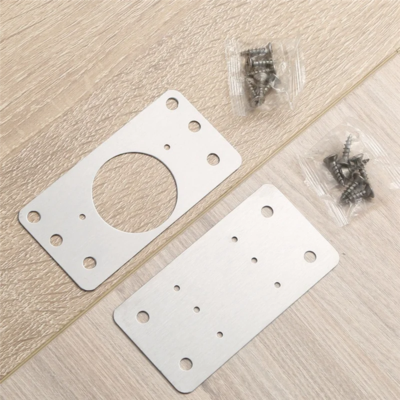 

ABAH-10 Pairs Of Door Hinge Repair Fixing Plates Silver Reinforcement Mounting Plates Hinge Repair Pieces