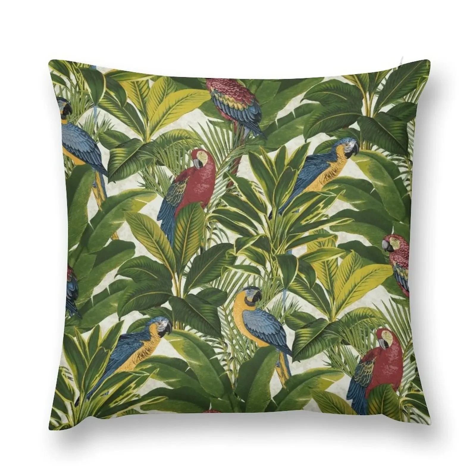 

Jungle Parrot Pattern Throw Pillow Marble Cushion Cover Custom Cushion pillow