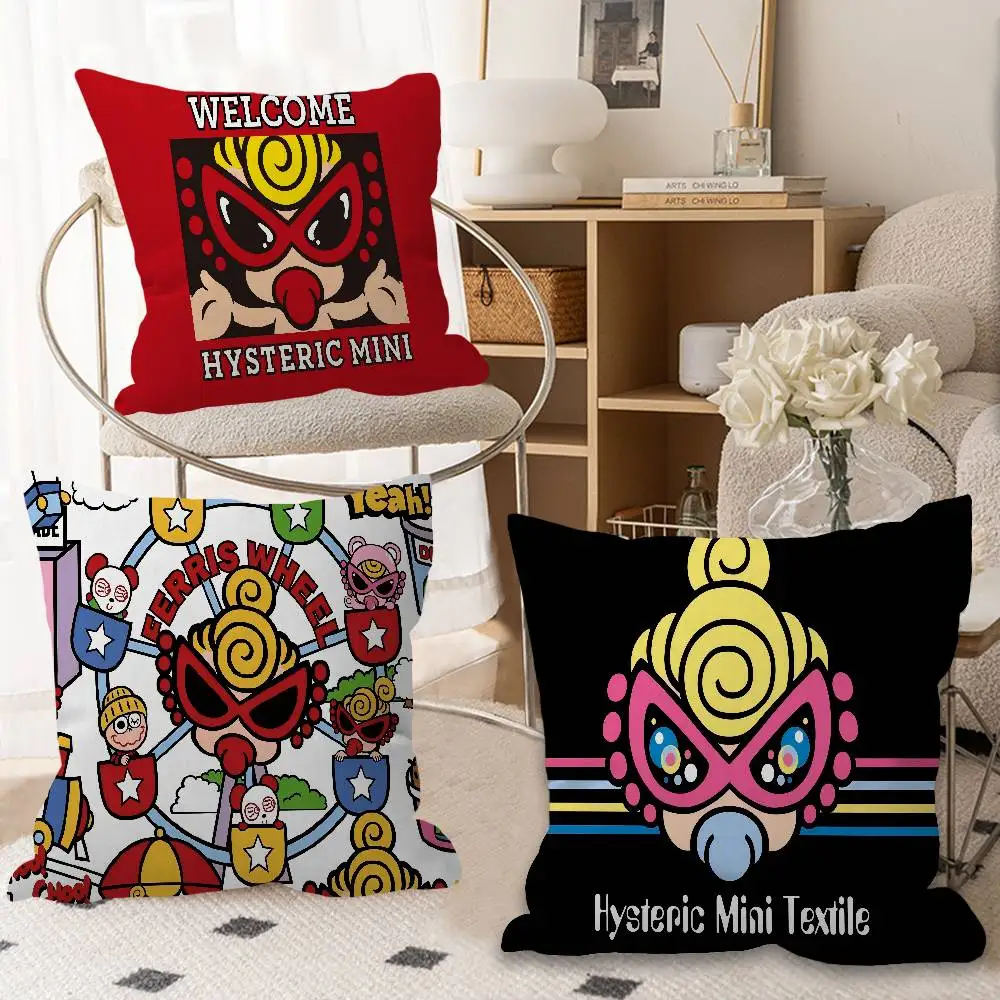 

H-Hysteric M-Mini Cute Girl Cushion Cover Pillowcase Upholstery Sofa Throw Pillow Home Decor Pillowcas